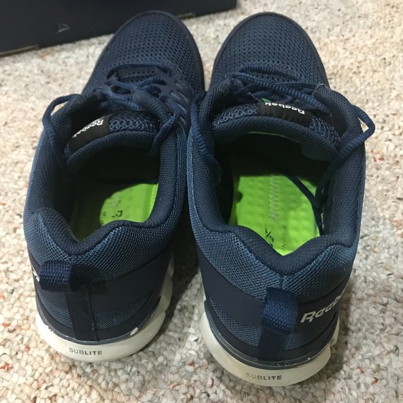 REEBOK Sublite Cushion Work Safety Shoes - Navy Blue Men 12 - CSA Approved - Picture 6 of 10